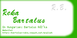 reka bartalus business card